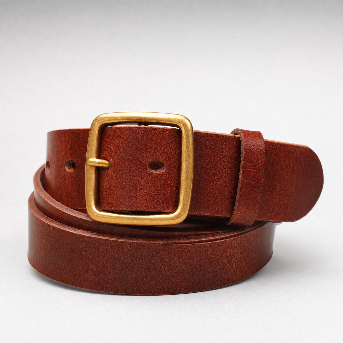Matador Full-Grain Leather Belt in Chestnut