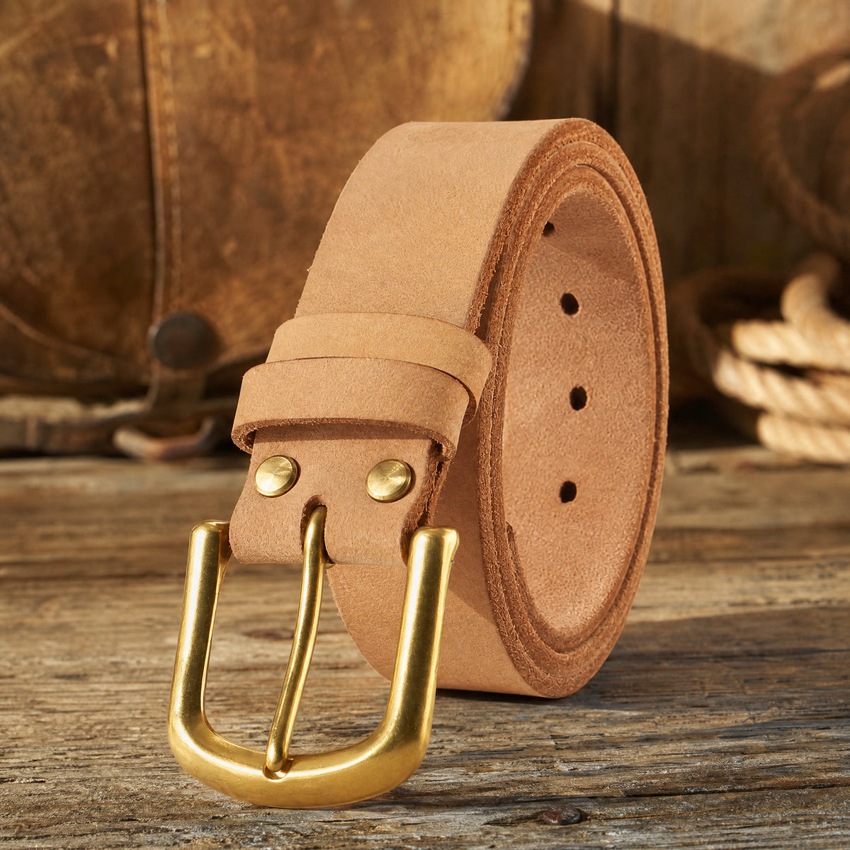 Mathis Full-Grain Leather Belt in Tan