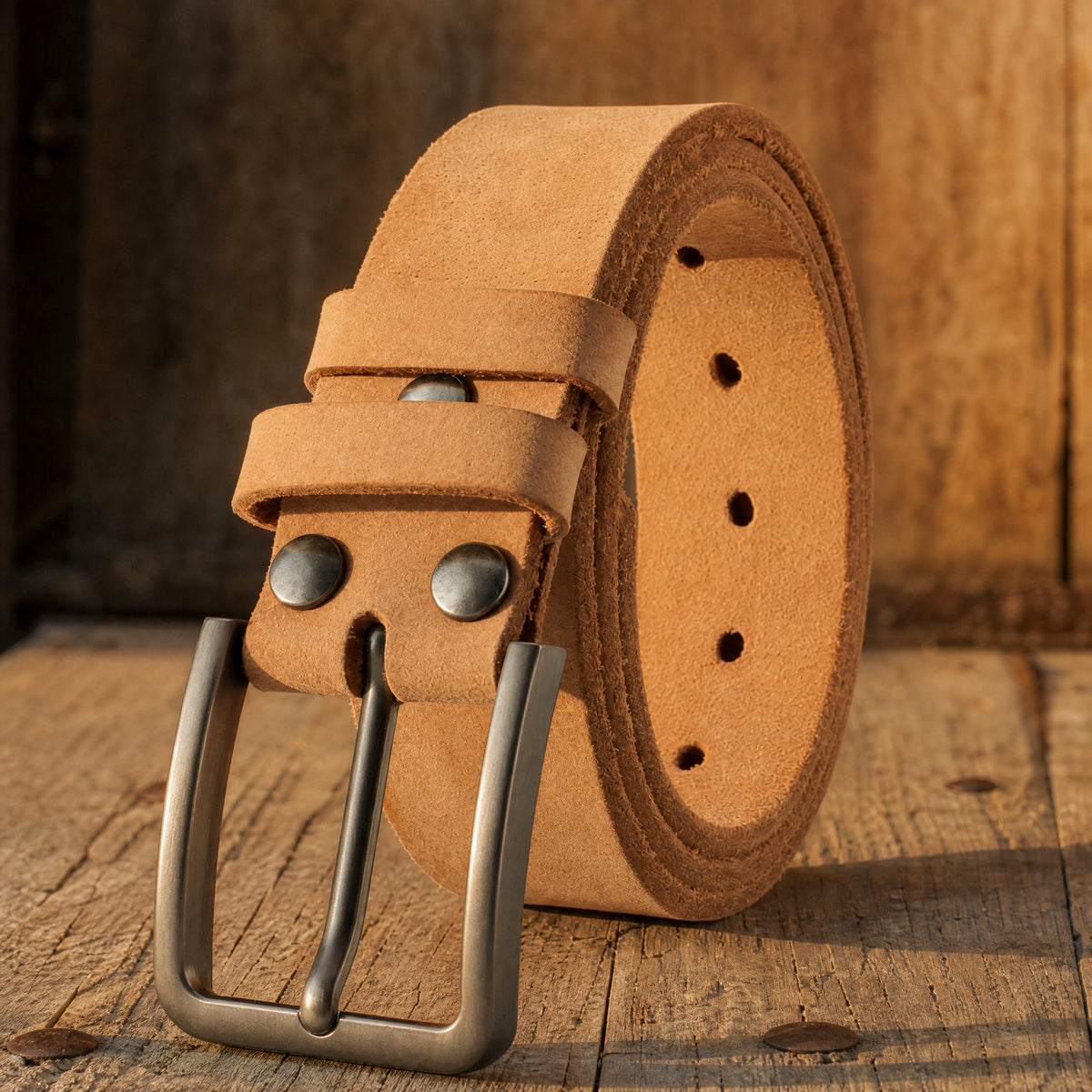 Mineola Full-Grain Leather Belt in Brown