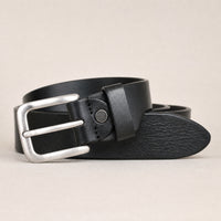 Moody Full-Grain Leather Belt in Black