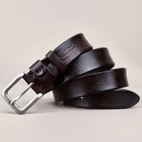 Moody Full-Grain Leather Belt in Dark Brown