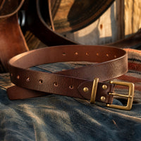 Nacogdoches Heavy-Duty Full-Grain Leather Belt in Brown