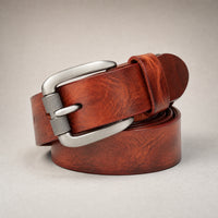 Paducah Full-Grain Leather Belt in Chestnut