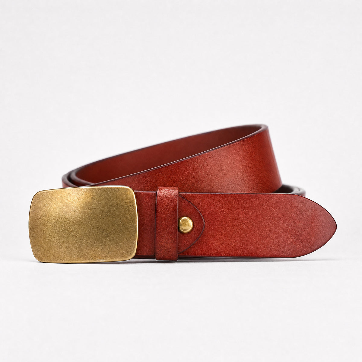 Palestine Heavy-Duty Full-Grain Leather Belt in Chestnut