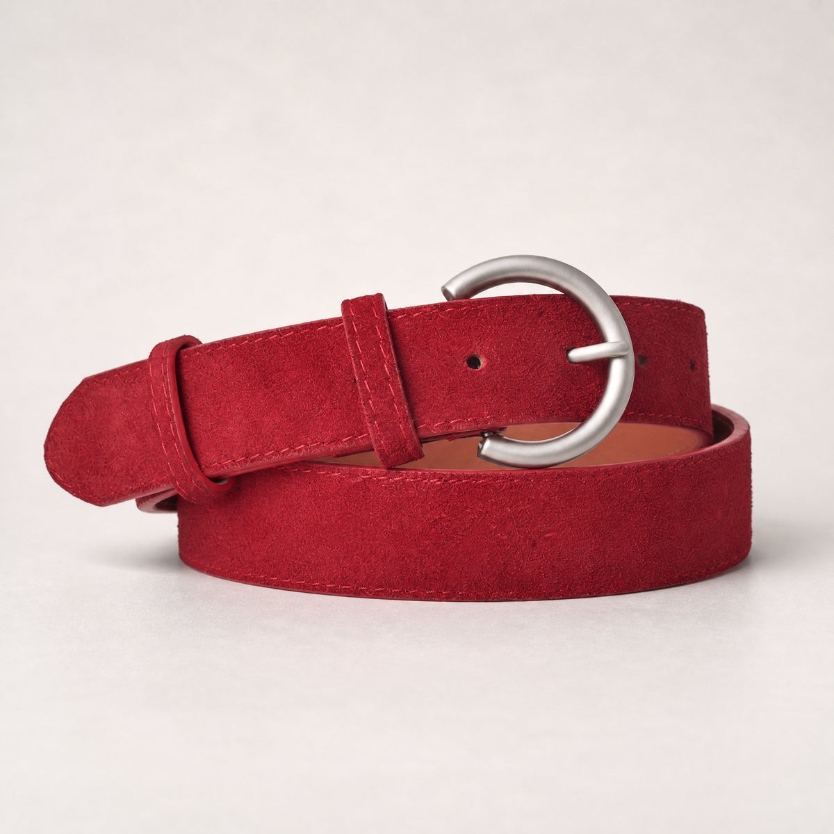 Rockport Full-Grain Leather Belt in Red