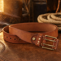 Roma Heavy-Duty Full-Grain Leather Belt in Tan