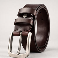 Rosebud Full-Grain Leather Belt in Brown