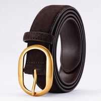 Shiner Full-Grain Leather Belt in Brown