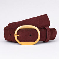 Shiner Full-Grain Leather Belt in Oxblood