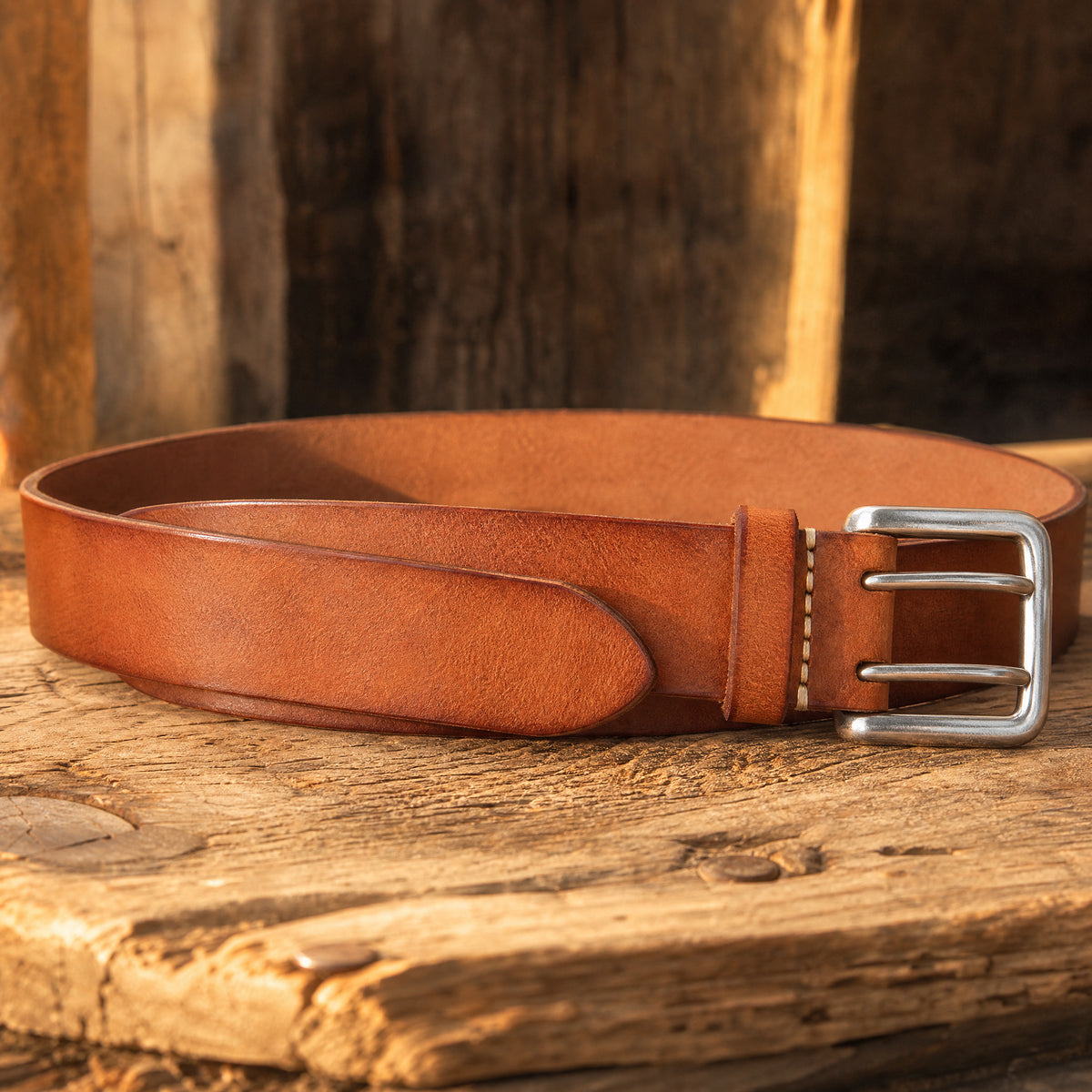 Stamford Full-Grain Leather Belt in Tan