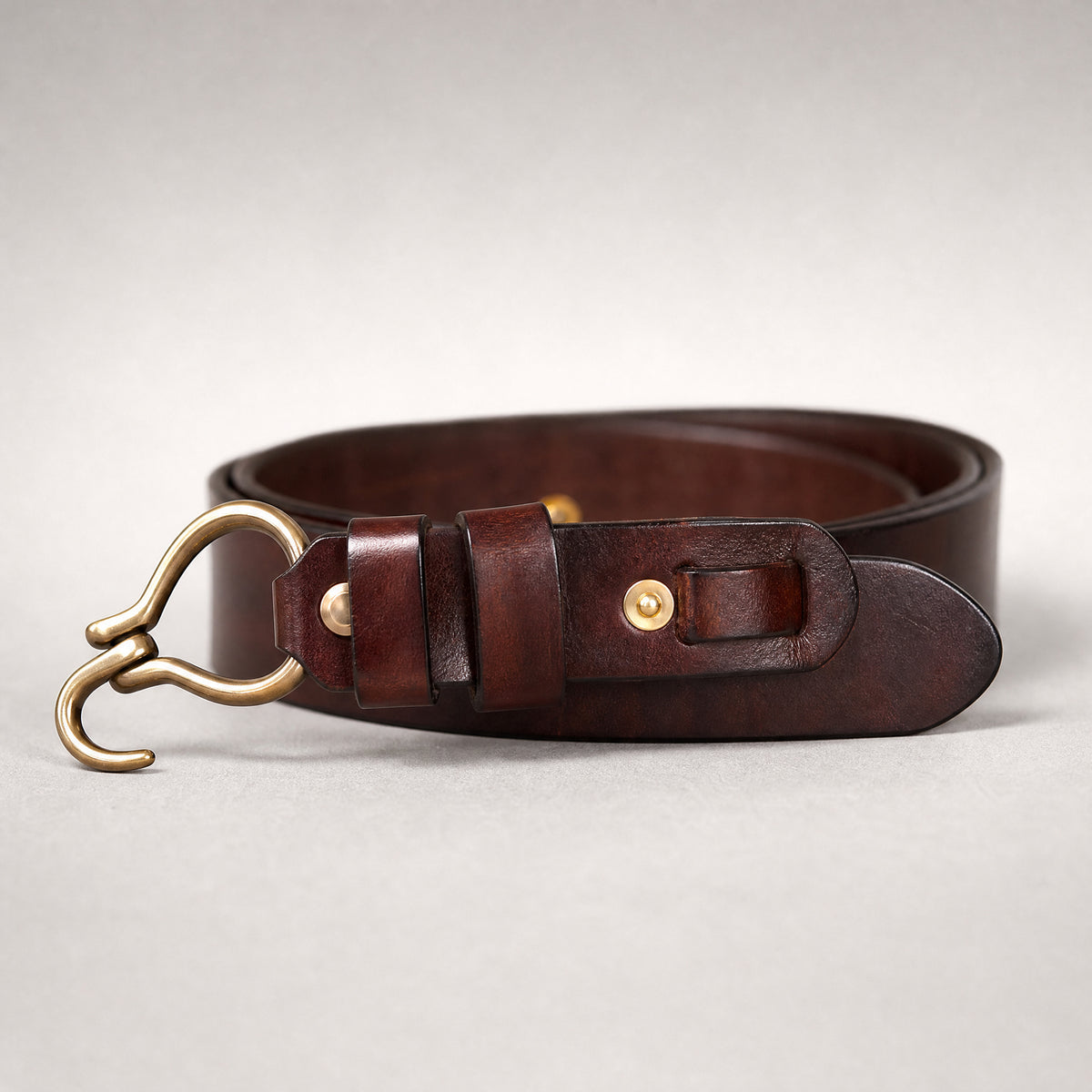 Sterling Heavy-Duty Full-Grain Leather Belt in Dark Brown