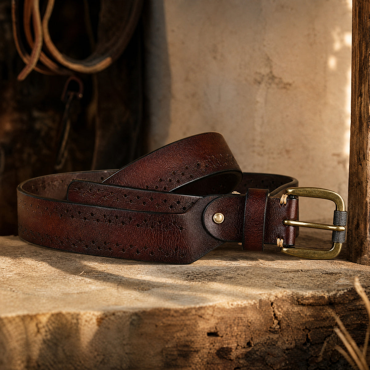 Sweetwater Full-Grain Leather Belt in Dark Brown