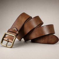 Tahoka Full-Grain Leather Belt in Tan