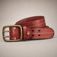 Vernon Full-Grain Leather Belt in Chestnut