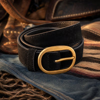 Yoakum Full-Grain Leather Belt in Black